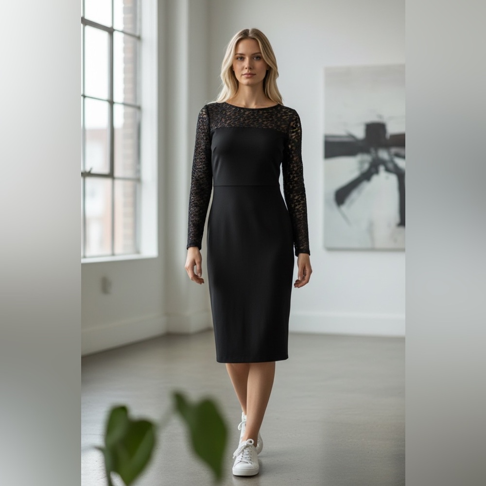 Black cocktail dress, size 12